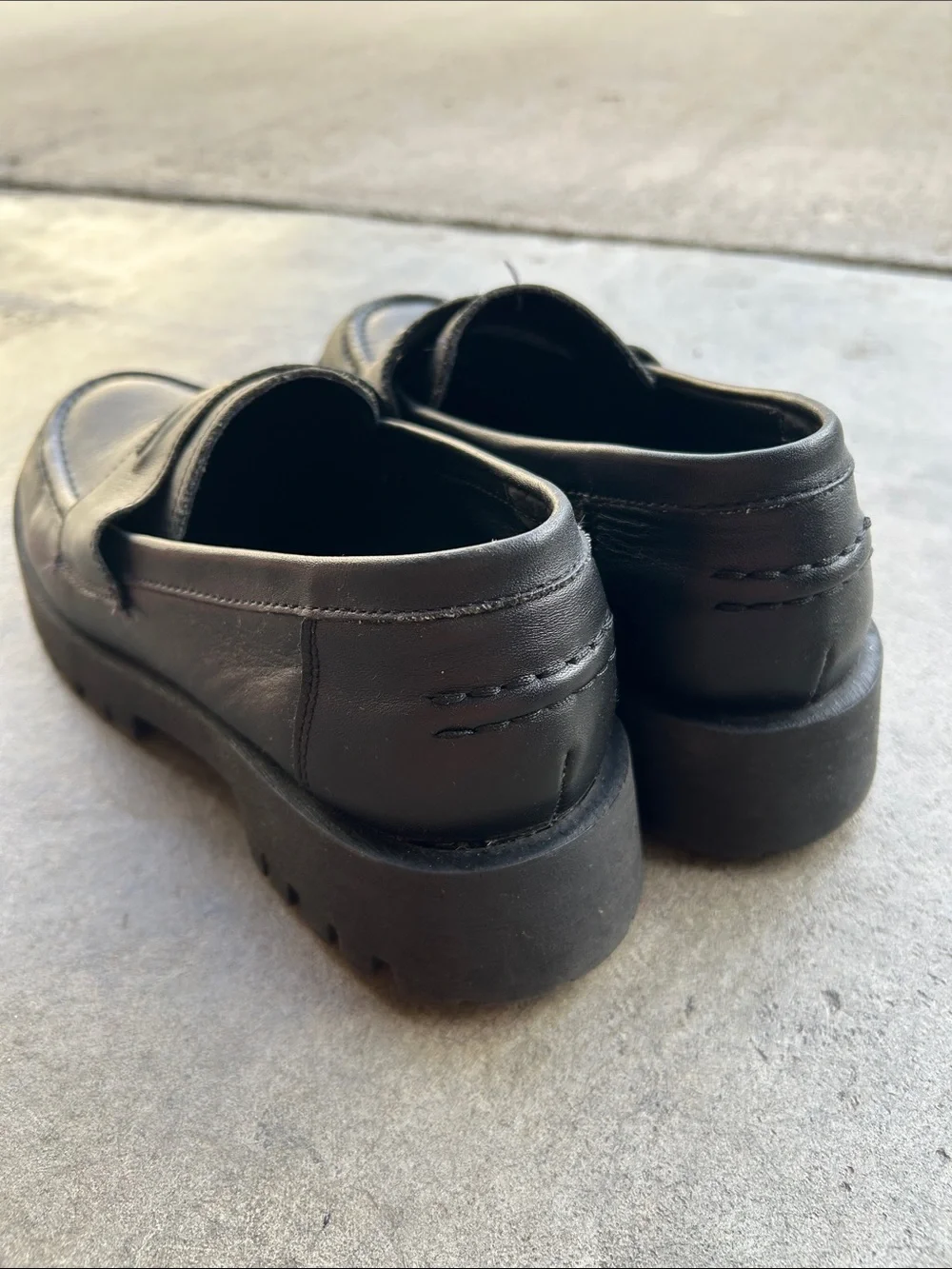 Steve Madden Black Penny Loafers